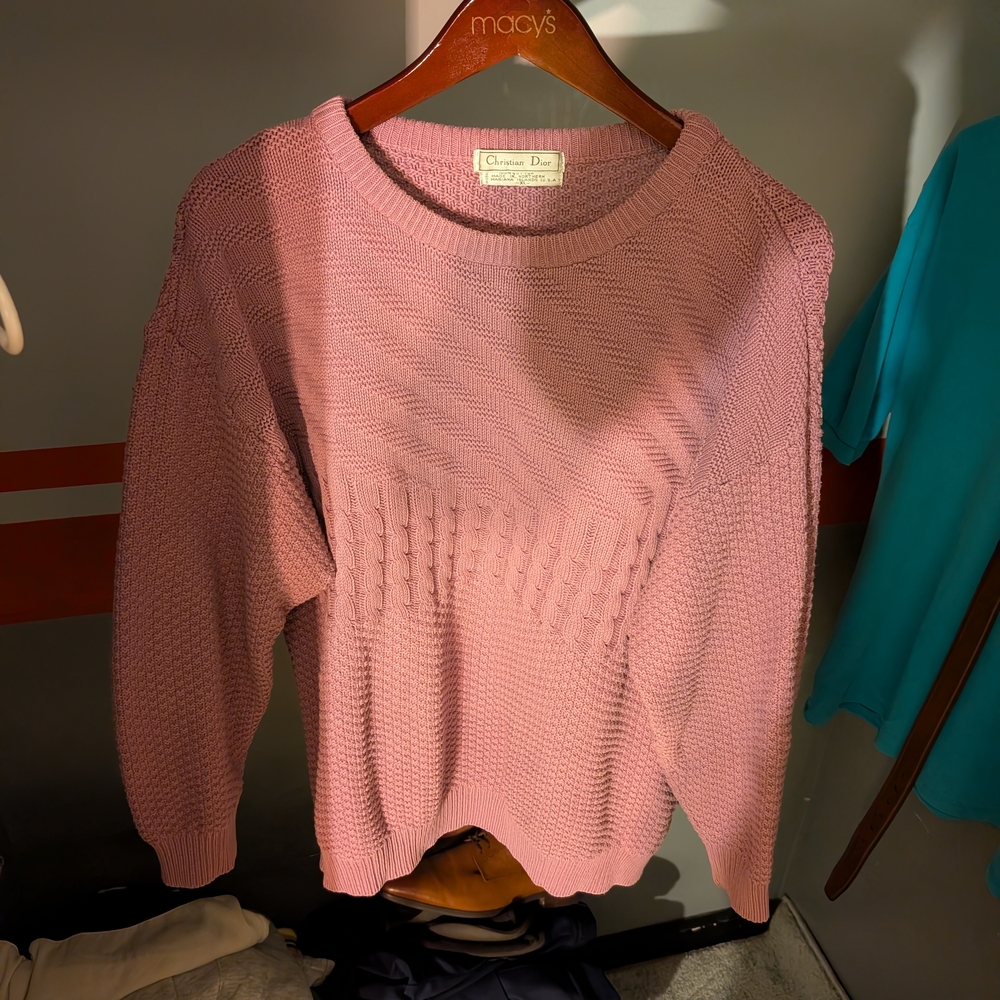 Vintage Christian Dior Men's Sweater in Purple.